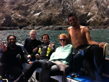 Diving at La Plata island
